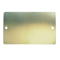 Marker Plate, Brass, 2 Hole, 3.4" x 2.1" x .015" (86mm x 54mm...