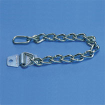 Heavy Duty Zinc Plated Padlock Chain Attachment, 9"(L), 1/pk - Click Image to Close