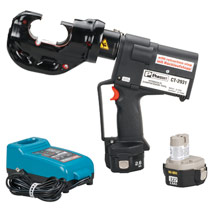 Battery Powered Hydraulic Crimping Tool, Die Type, 12 Ton