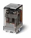 Ind. Plug-In Relay, DPST-NO 12A, 230V AC coil, AgNi contact