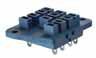 Panel mount solder socket for 62.32/33 relay (blue)