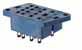 Panel mount socket with solder connection for 55.34 relay (black