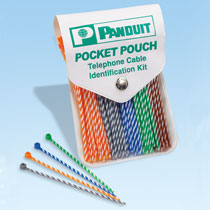 Pocket Pouch Filled with Striped Cable Ties - Click Image to Close