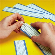 Pre-Printed WM Card, Vinyl Cloth, .22" W x 1.38" L, 0 legend onl Pre-Printed WM Card, Vinyl Cloth, .22" W x 1.38" L, 0 legend onl