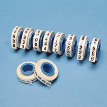Pre-Printed Marker Tape Refills, Polyester, 8' roll, White, 0... Pre-Printed Marker Tape Refills, Polyester, 8' roll, White, 0...