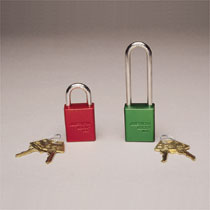 High Security Padlock, 3" Shackle, Green