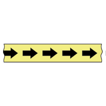 Pre-Printed Photoluminescent Tape, 2"x30', Black Arrow, 1 rl/...
