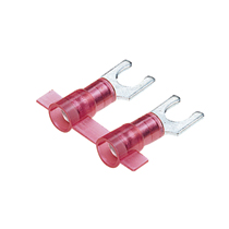 Short Locking Fork Terminal, nylon insulated, 22 - 18 AWG, #1... Short Locking Fork Terminal, nylon insulated, 22 - 18 AWG, #1...