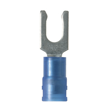 Locking Fork Terminal, nylon insulated, 18 - 14 AWG, #10 stud... Locking Fork Terminal, nylon insulated, 18 - 14 AWG, #10 stud...