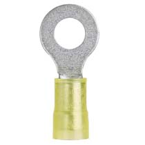 Ring Terminal, nylon insulated, 12 - 10 AWG, #10 stud size Ring Terminal, nylon insulated, 12 - 10 AWG, #10 stud size