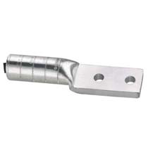 Aluminum Compression Lug, 2 Hole, 1/0 AWG, 3/8" (9.5mm) Stud Aluminum Compression Lug, 2 Hole, 1/0 AWG, 3/8" (9.5mm) Stud