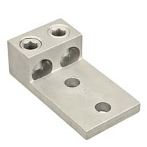 Aluminum Mechanical Lug, 2 Hole, 2 Barrel, #4 AWG - 600 kcmil... Aluminum Mechanical Lug, 2 Hole, 2 Barrel, #4 AWG - 600 kcmil...