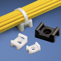 Cable Tie Mount, .32" (8.1mm)W, #6 Screw (M3), Nylon