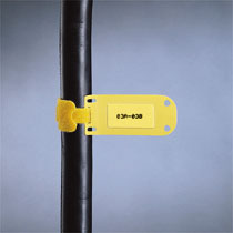 Self-Lam Cable Marker Holder, 3"x1.31", 25 pc/pk, GY