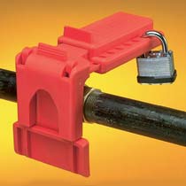 Ball Valve Lockout Device, 0.25" - 1.00" Valve size, Red Ball Valve Lockout Device, 0.25" - 1.00" Valve size, Red