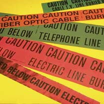 Underground Detectable Tape, Telephone, 6" x 1000', Orange