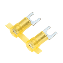 Short Locking Fork Terminal, nylon insulated, 12 - 10 AWG, #1... Short Locking Fork Terminal, nylon insulated, 12 - 10 AWG, #1...