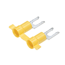Locking Fork Terminal, vinyl insulated, 12 - 10 AWG, #10 stud... Locking Fork Terminal, vinyl insulated, 12 - 10 AWG, #10 stud...