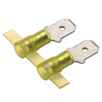 Male Disconnect, nylon barrel insulated, 12 - 10 AWG, .250 x ...