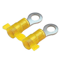 Ring Terminal, nylon insulated, 12 - 10 AWG, #10 stud size Ring Terminal, nylon insulated, 12 - 10 AWG, #10 stud size