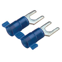Fork Terminal, nylon insulated, 12 - 10 AWG, #10 stud size, f... Fork Terminal, nylon insulated, 12 - 10 AWG, #10 stud size, f...
