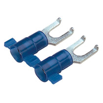 Flanged Fork Terminal, nylon insulated, 16 - 14 AWG, #10 stud... Flanged Fork Terminal, nylon insulated, 16 - 14 AWG, #10 stud...
