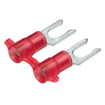 Locking Fork Terminal, nylon insulated, 22 - 18 AWG, #10 stud...