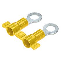 Ring Terminal, vinyl insulated, 12 - 10 AWG, #10 stud size, f... Ring Terminal, vinyl insulated, 12 - 10 AWG, #10 stud size, f...