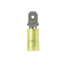 Male Disconnect, nylon barrel insulated, 12 - 10 AWG, .250 x ...