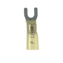 Fork Term, Heat Shrink, 12-10 AWG, #10