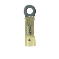 Ring Term, Heat Shrink, 12-10 AWG, "8 Stud Size Ring Term, Heat Shrink, 12-10 AWG, "8 Stud Size