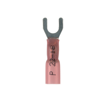 Fork Term, Heat Shrink, 22-18 AWG, #10