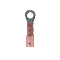 Ring Term, Heat Shrink, 22-18 AWG, #10 Stud Size Ring Term, Heat Shrink, 22-18 AWG, #10 Stud Size