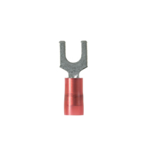 Fork Terminal, nylon insulated, 22 - 18 AWG, #6 stud size