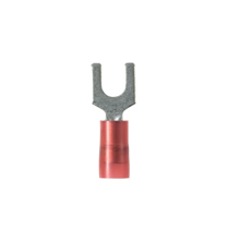 Fork Terminal, nylon insulated, 22 - 18 AWG, #10 stud size Fork Terminal, nylon insulated, 22 - 18 AWG, #10 stud size