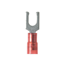 Locking Fork Terminal, wide tongue, nylon insulated, funnel e... Locking Fork Terminal, wide tongue, nylon insulated, funnel e...