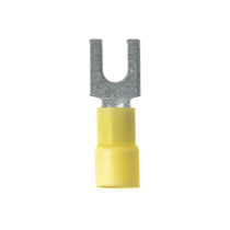 Fork Terminal, expanded vinyl insulation, 12 - 10 AWG, 1/4" s...