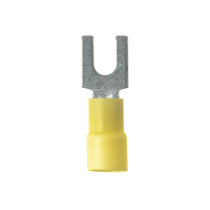 Fork Terminal, expanded vinyl insulation, 12 - 10 AWG, #10 st... Fork Terminal, expanded vinyl insulation, 12 - 10 AWG, #10 st...