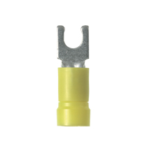 Short Locking Fork Terminal, vinyl insulated, 12 - 10 AWG, 1/...