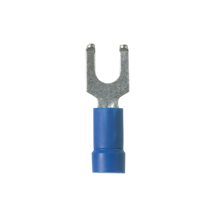 Flanged Fork Terminal, vinyl insulated, 16 - 14 AWG, #10 stud... Flanged Fork Terminal, vinyl insulated, 16 - 14 AWG, #10 stud...