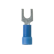 Fork Terminal, expanded vinyl insulation, 16 - 14 AWG, #10 st... Fork Terminal, expanded vinyl insulation, 16 - 14 AWG, #10 st...