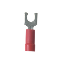 Short Locking Fork Terminal, vinyl insulated, 22 - 18 AWG, #1...