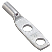 Copper Comp. Lug, 2 Hole, #10 AWG, 1/4" (6.4mm) Stud, .63" (1... Copper Comp. Lug, 2 Hole, #10 AWG, 1/4" (6.4mm) Stud, .63" (1...