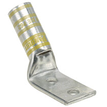 Copper Compression Lug, 2 Hole, 250 kcmil, 1/2" (12.7mm) Stud...
