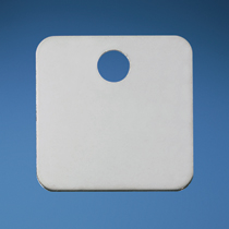 Marker Tag, 304 SS, Square, 1 Hole, 1.0" (25mm) x .035" (.89mm)