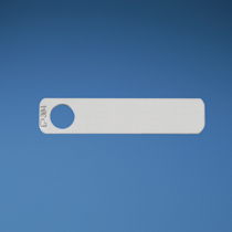 Marker Tag, 304 SS, 1 Hole, 1.72" (44mm) x .38" (10mm) x .010... Marker Tag, 304 SS, 1 Hole, 1.72" (44mm) x .38" (10mm) x .010...