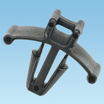 Cable Tie Mount, Auto, Winged, .25"(6.35mm) Hole, Black, H.S....